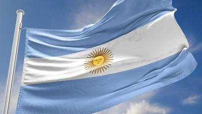 bandera argentina flameando